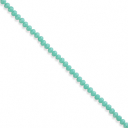 Top faceted beads 6x4mm disc Light Teal Blue