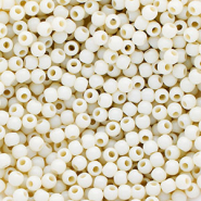 4 mm DQ acrylic beads shiny Off White