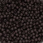 4 mm DQ acrylic beads shiny Dark Chocolate Brown