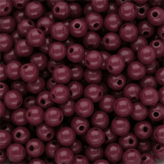 6 mm DQ acrylic beads shiny Mahogany Red