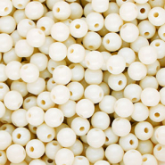 6 mm DQ acrylic beads shiny Off White