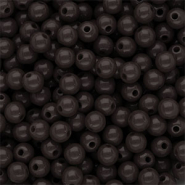 6 mm DQ acrylic beads shiny Dark Chocolate Brown