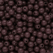 6 mm DQ acrylic beads shiny Dark Brown