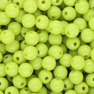 8 mm DQ acrylic beads shiny Lime Green