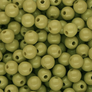 8 mm DQ acrylic beads shiny Olive Green