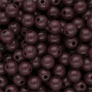 8 mm DQ acrylic beads shiny Dark Brown