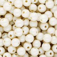 10 mm DQ acrylic beads shiny Off White