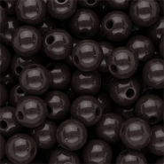 10 mm DQ acrylic beads shiny Dark Chocolate Brown