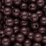 10 mm DQ acrylic beads shiny Dark Brown