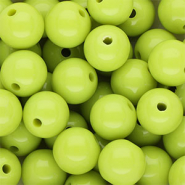 12 mm DQ acrylic beads shiny Lime Green