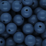12 mm DQ acrylic beads shiny Teal Blue
