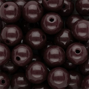 12 mm DQ acrylic beads shiny Dark Brown