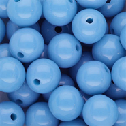 14 mm DQ acrylic beads shiny Blue