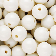 14 mm DQ acrylic beads shiny Off White