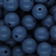 14 mm DQ acrylic beads shiny Teal Blue