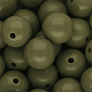 16 mm DQ acrylic beads shiny Army Green