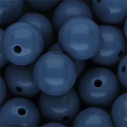 16 mm DQ acrylic beads shiny Teal Blue