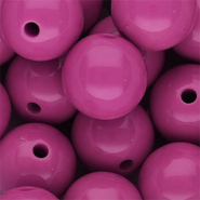 18 mm DQ acrylic beads shiny Magenta