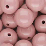 18 mm DQ acrylic beads shiny Vintage Pink