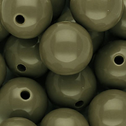 18 mm DQ acrylic beads shiny Army Green