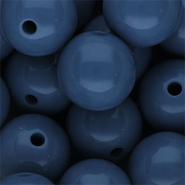 18 mm DQ acrylic beads shiny Teal Blue