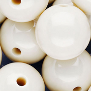 25 mm DQ acrylic beads shiny Off White