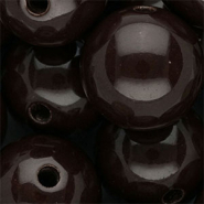 25 mm DQ acrylic beads shiny Dark Chocolate Brown