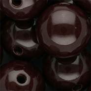 25 mm DQ acrylic beads shiny Dark Brown