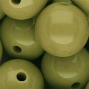 25 mm DQ acrylic beads shiny Olive Green
