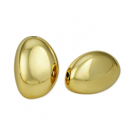 Acrylic beads oval Gold