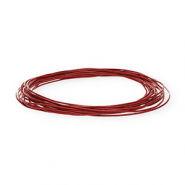 leather round 1mm Red