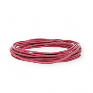 leather round 2mm Pink
