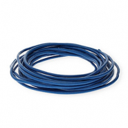 leather round 3mm Dark Blue