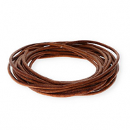 leather round 3mm Brown