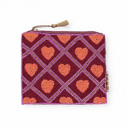 BY31&reg; Pouch hearts Lilac Pink-Port Red-Coral Red-Gold