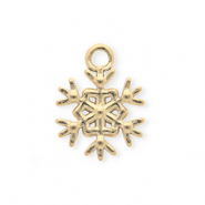 Stainless steel charms snowflake Gold