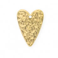 Stainless steel charms heart Gold