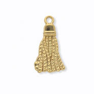Stainless steel charms tassels Gold