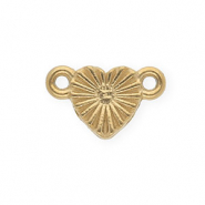 Stainless steel findings connector heart Gold
