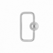 Stainless steel findings clasp rectangle Silver