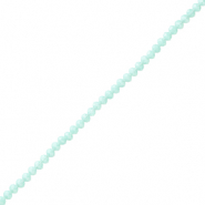 Top faceted beads 6x4mm disc Light Teal Blue