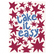 BY31® Jewellery cards "Take it easy" Off White-Burgundy Red-Denim Blue
