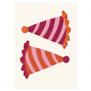 BY31® Jewellery cards birthday hats Off White-Pink-Orange