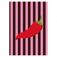 BY31® Jewellery cards chili pepper Pink-Dark Brown-Red-Green