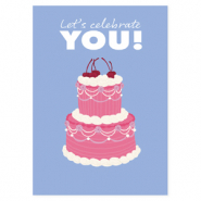 BY31® Jewellery cards "Let's celebrate you" Denim Blue-White-Pink