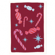 BY31&reg; Jewellery cards candy canes Bordeaux Red-Multicolour