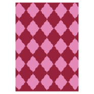 BY31&reg; Jewellery cards rhombus Pink-Burgundy Red