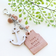 Inspirational Sets Timeless keychains with leather pendants