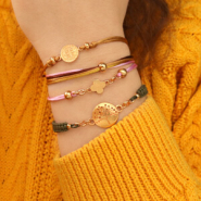 Inspirational Sets Trendy bracelets with new macramé bead cord and waxed cord