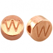 DQ European metal letterbead W Rose Gold (nickel free)